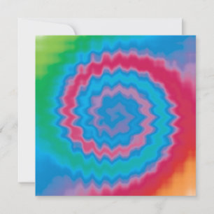 Krawatte gefärbt groovy funky Retrowirl cool Karte