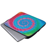 Krawatte gefärbt groovy funky Retrowirl cool Laptopschutzhülle (Vorne Knopf)