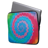 Krawatte gefärbt groovy funky Retrowirl cool Laptopschutzhülle (Vorderseite Links)