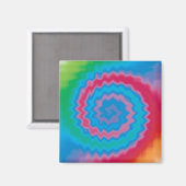 Krawatte gefärbt groovy funky Retrowirl cool Magnet (Vorderseite/Rückseite)