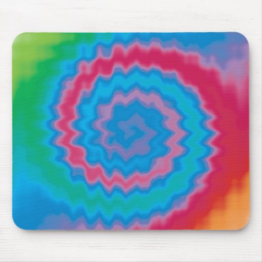 Krawatte gefärbt groovy funky Retrowirl cool Mousepad (Vorne)