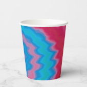 Krawatte gefärbt groovy funky Retrowirl cool Pappbecher (Rückseite)