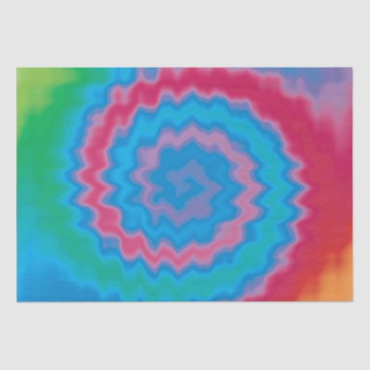 Krawatte gefärbt groovy funky Retrowirl cool Seidenpapier (Vorderseite)