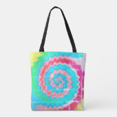 Krawatte gefärbt groovy funky Retrowirl cool Tasche (Rückseite)
