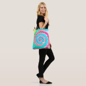 Krawatte gefärbt groovy funky Retrowirl cool Tasche (Am Model)