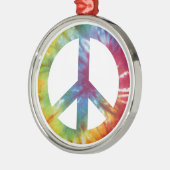 Krawatte gefärbtes Friedenszeichen Ornament Aus Metall (Links)