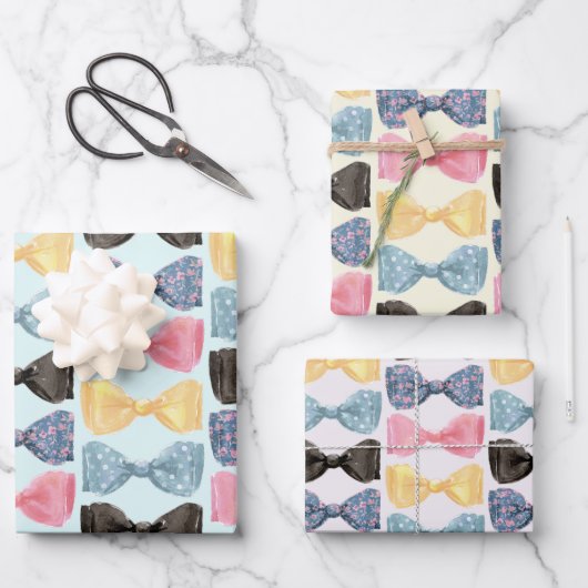 Krawatte Geschenkpapier Set (Vorderseite)