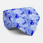 Krawatte Gipskraut & Rose - Blass Blau (Gerollt)