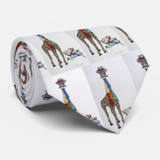 Krawatte, Giraffe mit Krawatten (Gerollt)