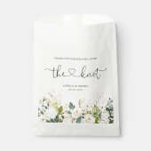 Krawatte | Greenery Floral Wedding Danke F Geschenktütchen (Vorderseite)