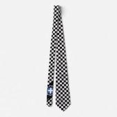 Krawatte Griechenland im Schach, griechische Fahne (Rückseite)