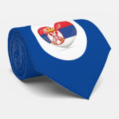 Krawatte im Stil serbischer Staatssymbole (Gerollt)