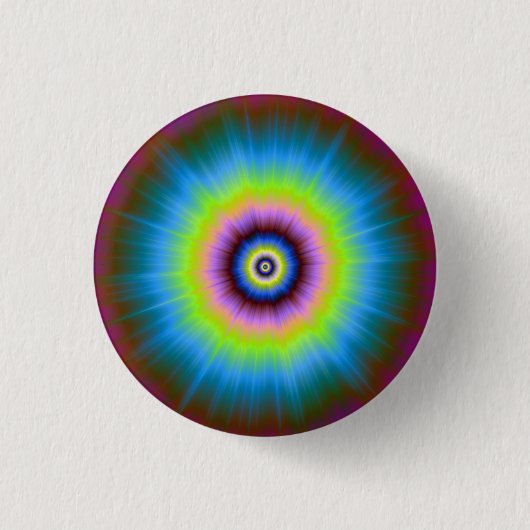 Krawatte in blau-rosa gelber Farbe Button (Vorderseite)