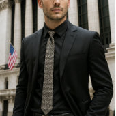 Krawatte in Schwarzweiß-Leopard