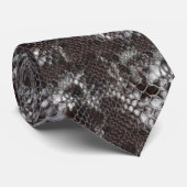 Krawatte Leather Look Snakeskin (57) (Gerollt)