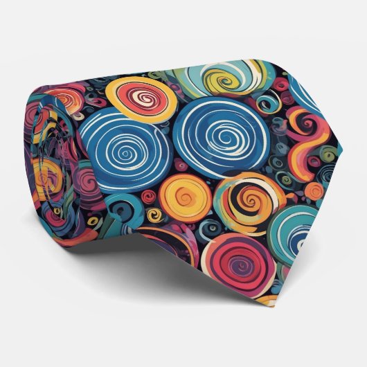 Krawatte lebendiger Männer: Künstlerische Kreise (Gerollt)