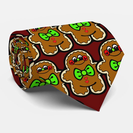 Krawatte - Lebkuchen-Mann (Gerollt)
