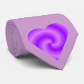 Krawatte lila Herz (Gerollt)
