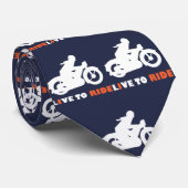Krawatte "Live to Ride I" Motorrad-Motorrad (Gerollt)