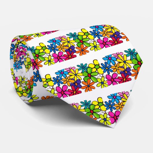 Krawatte lustiger Blume (Gerollt)