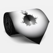Krawatte Mandelbrot Schwarz-I (Gerollt)