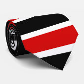 Krawatte Männer - Schwarz-weißer Streifen 2 (Gerollt)