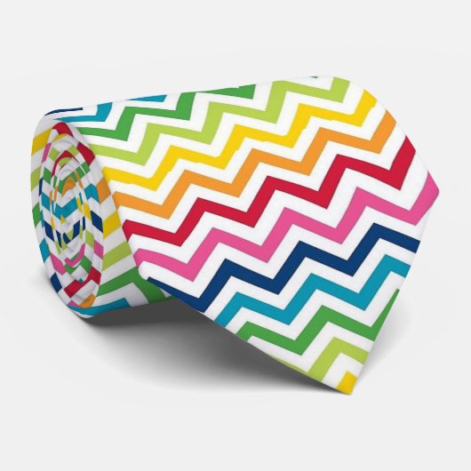 Krawatte - Mehrfarbig Zigzag 3 (Gerollt)