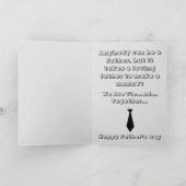 Krawatte meines ersten Vaters...Foto aufheben Karte (Innenseite)