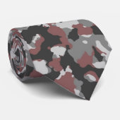 Krawatte Men Brown/Gray Camouflage (Gerollt)