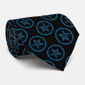 Krawatte "Men Light Blue Freedom Star" (Gerollt)
