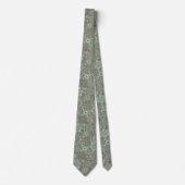 Krawatte Mint-Green & Brown Lace (Vorderseite)