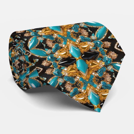 Krawatte mit Bahamas-Farbdesign (Gerollt)