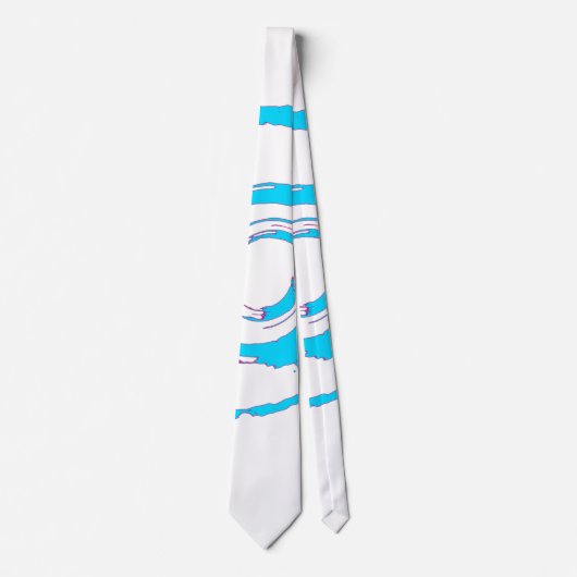 Krawatte mit Big Blue Twirl (Vorderseite)