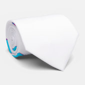 Krawatte mit Big Blue Twirl (Gerollt)