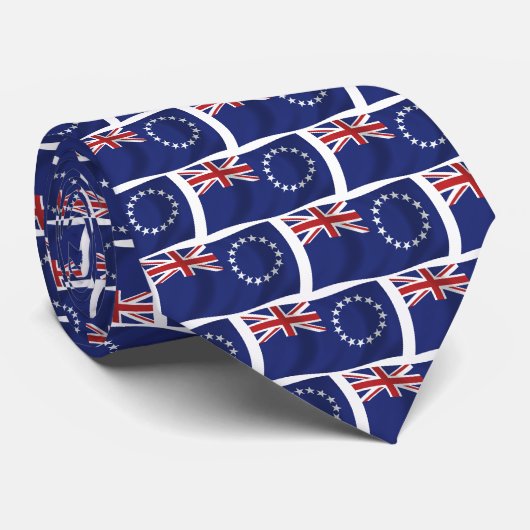 Krawatte mit Cookinseln-Flagge (Gerollt)
