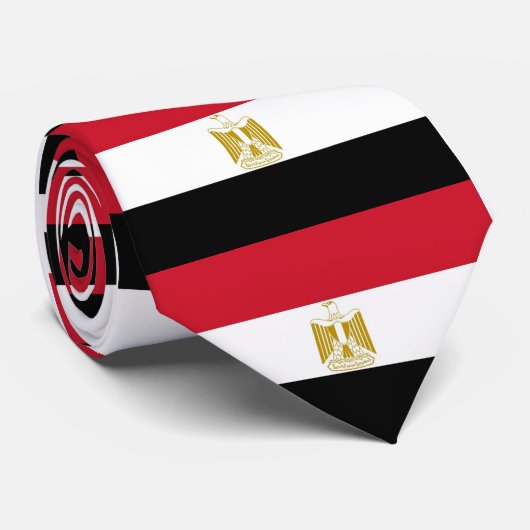 Krawatte mit der Flagge Ägyptens (Gerollt)