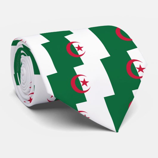 Krawatte mit der Flagge Algeriens (Gerollt)