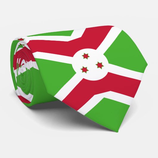 Krawatte mit der Flagge Burundis (Gerollt)