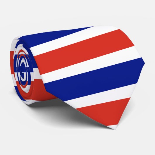 Krawatte mit der Flagge Costa Ricas (Gerollt)
