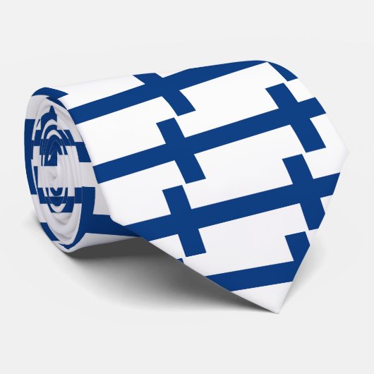 Krawatte mit der Flagge Finnlands (Gerollt)