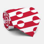 Krawatte mit der Flagge Grönlands (Gerollt)