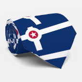 Krawatte mit der Flagge Indianapolis, USA (Gerollt)