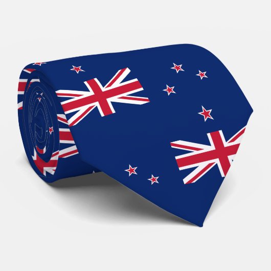 Krawatte mit der Flagge Neuseelands (Gerollt)