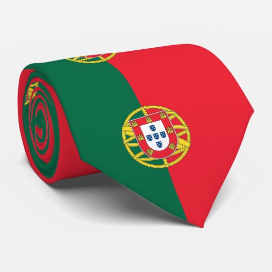 Krawatte mit der Flagge Portugals (Gerollt)