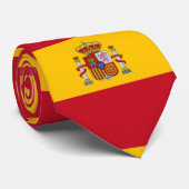 Krawatte mit der Flagge Spaniens (Gerollt)