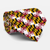 Krawatte mit der Flagge von Maryland, USA (Gerollt)