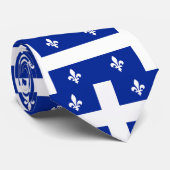 Krawatte mit der Flagge von Quebec, Kanada (Gerollt)