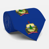 Krawatte mit der Flagge von Vermont, USA (Gerollt)