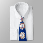 Krawatte mit der Flagge von Virginia, USA (Gebunden)