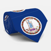 Krawatte mit der Flagge von Virginia, USA (Gerollt)